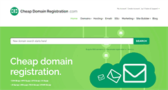 Desktop Screenshot of cheapdomainregistration.com